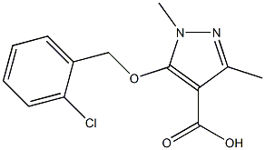 5-[(2-chlorophenyl)methoxy]-1,3-dimethyl-1H-pyrazole-4-carboxylic acid 结构式