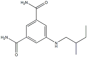 5-[(2-methylbutyl)amino]benzene-1,3-dicarboxamide 结构式