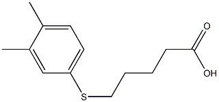 5-[(3,4-dimethylphenyl)sulfanyl]pentanoic acid 结构式
