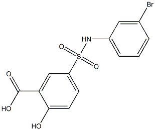 5-[(3-bromophenyl)sulfamoyl]-2-hydroxybenzoic acid 结构式