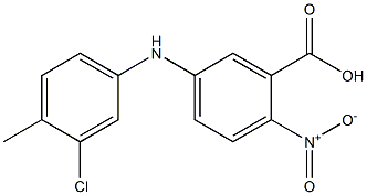 5-[(3-chloro-4-methylphenyl)amino]-2-nitrobenzoic acid 结构式