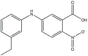 5-[(3-ethylphenyl)amino]-2-nitrobenzoic acid 结构式