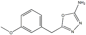 5-[(3-methoxyphenyl)methyl]-1,3,4-oxadiazol-2-amine 结构式