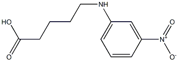 5-[(3-nitrophenyl)amino]pentanoic acid 结构式