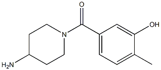 5-[(4-aminopiperidin-1-yl)carbonyl]-2-methylphenol 结构式