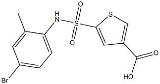 5-[(4-bromo-2-methylphenyl)sulfamoyl]thiophene-3-carboxylic acid 结构式