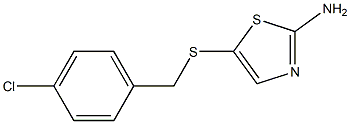 5-[(4-chlorobenzyl)thio]-1,3-thiazol-2-amine 结构式