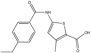 5-[(4-ethylbenzene)amido]-3-methylthiophene-2-carboxylic acid 结构式