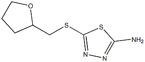 5-[(oxolan-2-ylmethyl)sulfanyl]-1,3,4-thiadiazol-2-amine 结构式