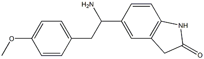 5-[1-amino-2-(4-methoxyphenyl)ethyl]-2,3-dihydro-1H-indol-2-one 结构式