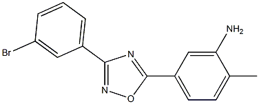 5-[3-(3-bromophenyl)-1,2,4-oxadiazol-5-yl]-2-methylaniline 结构式