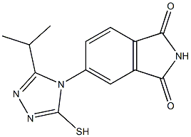 5-[3-(propan-2-yl)-5-sulfanyl-4H-1,2,4-triazol-4-yl]-2,3-dihydro-1H-isoindole-1,3-dione 结构式