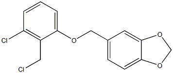 5-[3-chloro-2-(chloromethyl)phenoxymethyl]-2H-1,3-benzodioxole 结构式