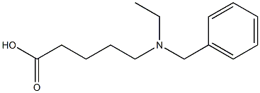 5-[benzyl(ethyl)amino]pentanoic acid 结构式