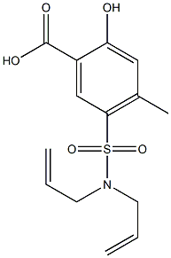 5-[bis(prop-2-en-1-yl)sulfamoyl]-2-hydroxy-4-methylbenzoic acid 结构式