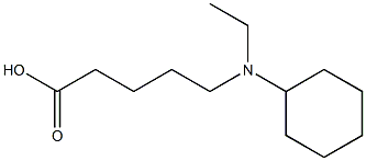 5-[cyclohexyl(ethyl)amino]pentanoic acid 结构式