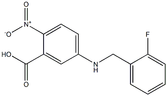 5-{[(2-fluorophenyl)methyl]amino}-2-nitrobenzoic acid 结构式