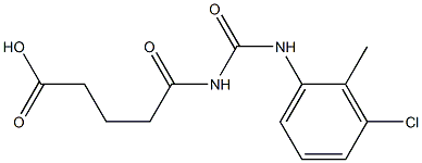 5-{[(3-chloro-2-methylphenyl)carbamoyl]amino}-5-oxopentanoic acid 结构式