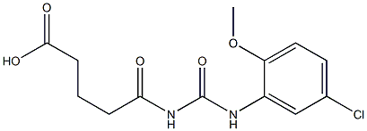5-{[(5-chloro-2-methoxyphenyl)carbamoyl]amino}-5-oxopentanoic acid 结构式