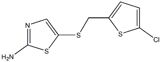 5-{[(5-chlorothien-2-yl)methyl]thio}-1,3-thiazol-2-amine 结构式