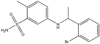 5-{[1-(2-bromophenyl)ethyl]amino}-2-methylbenzene-1-sulfonamide 结构式