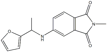 5-{[1-(furan-2-yl)ethyl]amino}-2-methyl-2,3-dihydro-1H-isoindole-1,3-dione 结构式