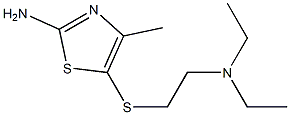 5-{[2-(diethylamino)ethyl]thio}-4-methyl-1,3-thiazol-2-amine 结构式