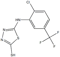 5-{[2-chloro-5-(trifluoromethyl)phenyl]amino}-1,3,4-thiadiazole-2-thiol 结构式