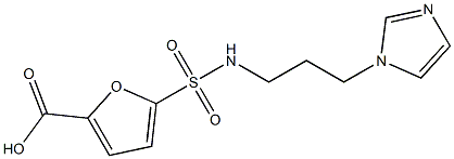 5-{[3-(1H-imidazol-1-yl)propyl]sulfamoyl}furan-2-carboxylic acid 结构式