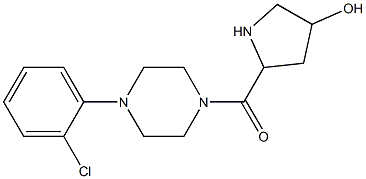 5-{[4-(2-chlorophenyl)piperazin-1-yl]carbonyl}pyrrolidin-3-ol 结构式