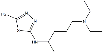 5-{[5-(diethylamino)pentan-2-yl]amino}-1,3,4-thiadiazole-2-thiol 结构式