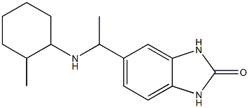 5-{1-[(2-methylcyclohexyl)amino]ethyl}-2,3-dihydro-1H-1,3-benzodiazol-2-one 结构式