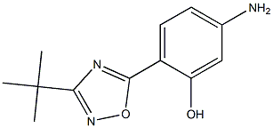 5-amino-2-(3-tert-butyl-1,2,4-oxadiazol-5-yl)phenol 结构式