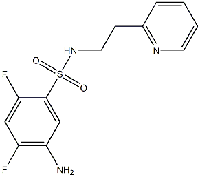 5-amino-2,4-difluoro-N-[2-(pyridin-2-yl)ethyl]benzene-1-sulfonamide 结构式
