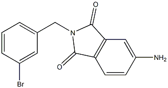 5-amino-2-[(3-bromophenyl)methyl]-2,3-dihydro-1H-isoindole-1,3-dione 结构式