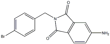 5-amino-2-[(4-bromophenyl)methyl]-2,3-dihydro-1H-isoindole-1,3-dione 结构式