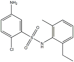 5-amino-2-chloro-N-(2-ethyl-6-methylphenyl)benzene-1-sulfonamide 结构式