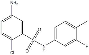 5-amino-2-chloro-N-(3-fluoro-4-methylphenyl)benzene-1-sulfonamide 结构式