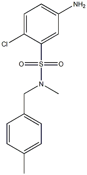 5-amino-2-chloro-N-methyl-N-[(4-methylphenyl)methyl]benzene-1-sulfonamide 结构式