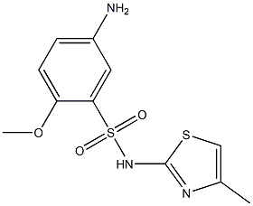 5-amino-2-methoxy-N-(4-methyl-1,3-thiazol-2-yl)benzene-1-sulfonamide 结构式