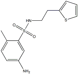 5-amino-2-methyl-N-[2-(thiophen-2-yl)ethyl]benzene-1-sulfonamide 结构式