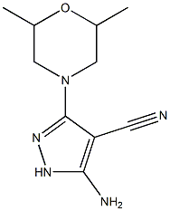 5-amino-3-(2,6-dimethylmorpholin-4-yl)-1H-pyrazole-4-carbonitrile 结构式