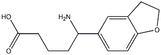 5-amino-5-(2,3-dihydro-1-benzofuran-5-yl)pentanoic acid 结构式