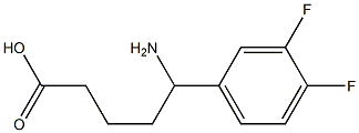 5-amino-5-(3,4-difluorophenyl)pentanoic acid 结构式