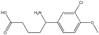 5-amino-5-(3-chloro-4-methoxyphenyl)pentanoic acid 结构式