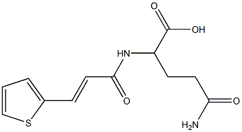 5-amino-5-oxo-2-{[(2E)-3-thien-2-ylprop-2-enoyl]amino}pentanoic acid 结构式