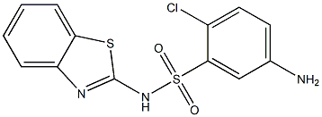 5-amino-N-(1,3-benzothiazol-2-yl)-2-chlorobenzene-1-sulfonamide 结构式