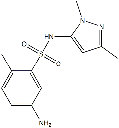 5-amino-N-(1,3-dimethyl-1H-pyrazol-5-yl)-2-methylbenzene-1-sulfonamide 结构式