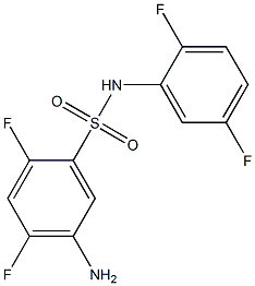 5-amino-N-(2,5-difluorophenyl)-2,4-difluorobenzene-1-sulfonamide 结构式