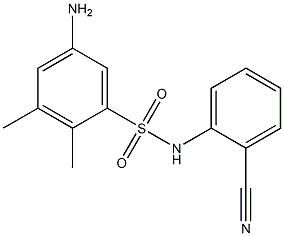 5-amino-N-(2-cyanophenyl)-2,3-dimethylbenzene-1-sulfonamide 结构式